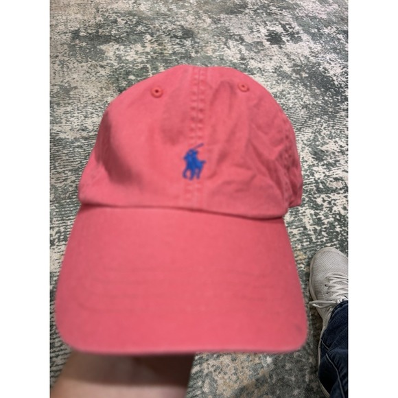 Polo Ralph Lauren Other - Vtg 90s Polo Ralph Lauren Pony Logo Pink Hat Strapback Cap Adjustable One Size